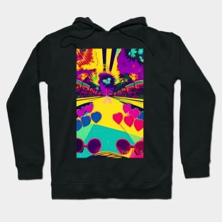 Popart Popculture Loving Hearts Hoodie